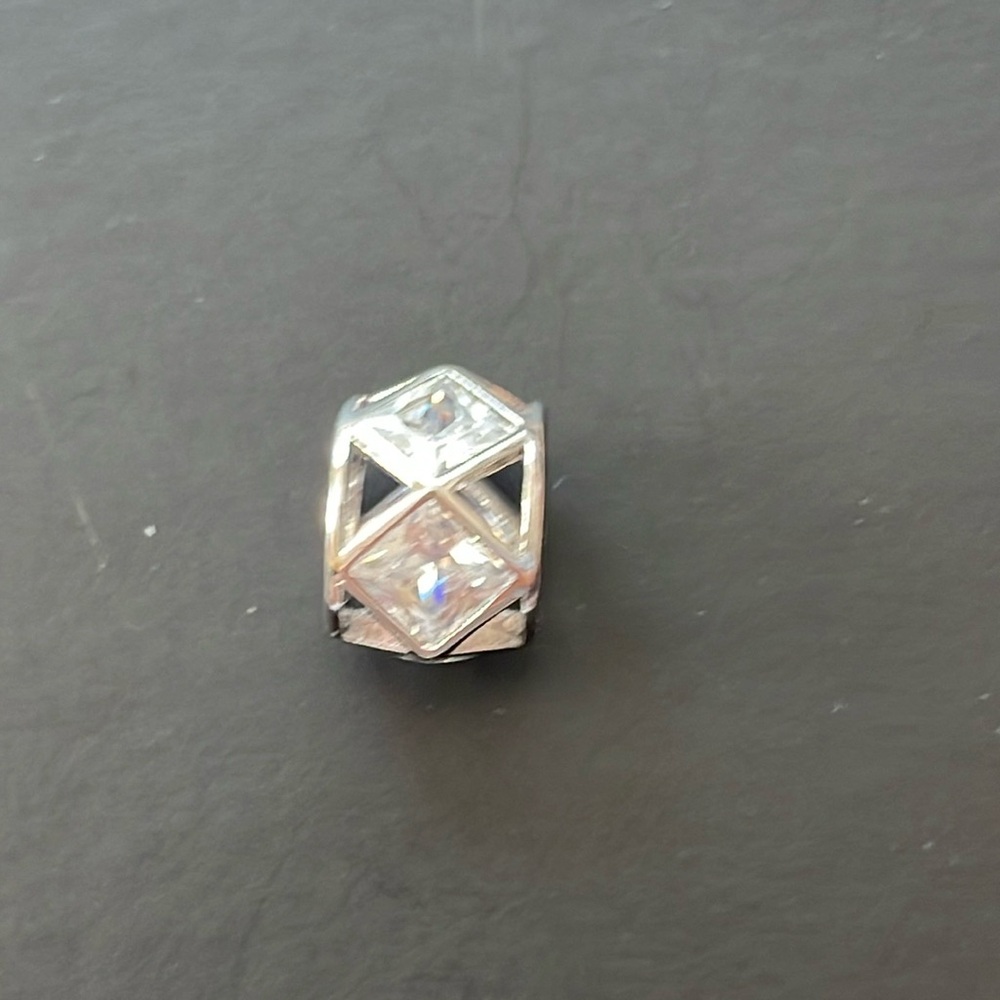 Charmed Memories Sterling Silver CZ Charm compatible with Pandora